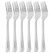 Gibson Home Tustin 6 Piece Stainless Steel Dinner Fork Flatware Set in Silver 73975.06 - alternate 1