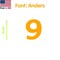Aacc Self-Adhesive Vinyl Number: 9, Size: 17 in. Color: Orange Font: Anders, 4PK AACC-Anders-N9-Orange-I17x4 - alternate 1