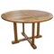 Homeroots 48" Brown Round Solid Teak Wood Dining Table 476414 - alternate 1