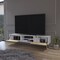 Homeroots 71" White And Beige Enclosed And Open Storage TV Stand 546400 - alternate 6