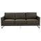 Leisuremod Lincoln Upholstered Velvet Sofa with Gold Frame, Dark Grey LA83DGR - alternate 4