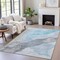Homeroots 8' X 10' Teal Blue And Gray Abstract Washable Indoor Outdoor Area Rug 631860 - alternate 5