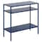 Homeroots 24" Blue Steel End Table With Two Shelves 544204 - alternate 3