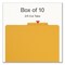 Pendaflex HD Pressboard Folder, Expands 2", 2 Full-Pocket Dividers, 6 Fasteners, Letter, Yellow, 10PK 1006942 - alternate 3