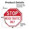 Signmission Stop Weigh Traffic Only, 18 inch X 18 inch, Vinyl Decal, 2PK OC-D-2PACK-18-283 - alternate 2