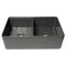 Alfi Brand Grey Matte Workstation 33''X20'' Double Bowl Step Rim Fireclay Farm Sink W/ Accessories ABFS3320D-GM - alternate 4