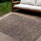 Homeroots 8' X 10' Brown and Ivory Striped Stain Resistant Indoor Outdoor Area Rug 531655 - alternate 1