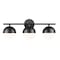 Z-Lite Realm Sphere 3 Light Vanity, Matte Black/Matte Opal, 24 In W x 9.75 In H 7517-3V-MB - alternate 1