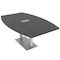 Skutchi Designs Boat Conference Table With Power Unit, 48 in W, 84 in L, Grey HAR-BOT-48x84-DOU-WA7949-ESIL - alternate 1