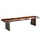 Homeroots 75" Brown Solid Wood Live Edge Dining Bench 565285 - alternate 1