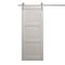 Sartodoors Modern Barn Door 42 x 80 inches, Ego 5010 Painted White Oak, 8FT Silver Rail Track Heavy Hardware EGO5010BD-S-PWO-42 - alternate 1