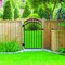 Nuvo Iron 33in Wx56in H Coral Gate Arched Rails, 36in W Opening, Self Close Hardware w/Double Side Handle ICGA3356 - alternate 4