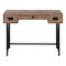 Homeroots 47" Brown and Black Computer Desk With Two Drawers 333513 - alternate 1