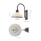 Jonathan Y Stanley 12.25" 1-Light Farmhouse Industrial Iron LED Gooseneck Arm Outdoor Sconce, Matte Almond JYL7614J - alternate 5