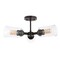 Jonathan Y Jaymes 20" 3-Light Farmhouse Industrial Iron Cylinder LED Semi Flush Mount, Oil Rubbed Bronze/Clear JYL9543A - alternate 4