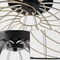 Jonathan Y Ambros 23.5" Modern Industrial Metal Dimmable Stripe Half-Cage Integrated LED Flush Mount, Black/Gold JYL7148A - alternate 6