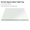 Fab Glass And Mirror 54in in Square Clear 1/4in Thick Flat Polished Tempered Eased Corners Glass Table Top 54inch 54SQR6THFLTE - alternate 4