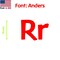Aacc Self-Adhesive Vinyl Letter: R, Scale: 30 cm. Color: Red Font: Anders by, 24PK AACC-Anders-UR-Red-M30x24 - alternate 1