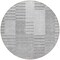 Homeroots 8' Silver Gray And Ivory Round Striped Washable Indoor Outdoor Area Rug 581673 - alternate 4