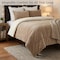 Lavish Home Full/Queen Comforter Set 3-Piece Sherpa and Fleece Bedspread with Pillow Shams, Taupe 66-401-FQ-T - alternate 5