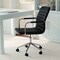 Martha Stewart Taytum Upholstered Office Chair in Black/Polished Nickel CH-142370-BK-MS - alternate 5