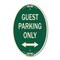 Signmission Guest Parking Only With Bidirectional Arrow, 12 In X 18 In Architectural, Heavy Gauge Aluminum A-OV-G-1218-23930 - alternate 1