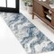 Jonathan Y Kassia Contemporary Glam Abstract Marble Navy/Cream 2 ft. x 8 ft. Runner Rug SEU300B-28 - alternate 1