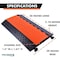 Kable Kontrol Cable Ramp, 1.70 in H, 36 in L, 19.60 in W, 5 Channel, Polyurethane, Black, Orange CP9984-OR - alternate 5