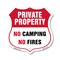Signmission Private Property Shield Sign No Camping, 18 Inch X 18 Inch, Plastic Sign SHI-P-18-441 - alternate 1