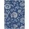 Homeroots 8' X 10' Navy Blue And Gray Floral Washable Indoor Outdoor Area Rug 589485 - alternate 5