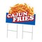 Signmission Cajun Fries Die Cut Yard Sign & Stake outdoor plastic coroplast window, C-DC-2436-DS-Cajun Fries19 C-DC-2436-DS-Cajun Fries19 - alternate 1