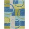 Homeroots 5' X 8' Denim Blue And Lime Green Geometric Washable Indoor Outdoor Area Rug 612576 - alternate 4