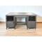 Homeroots 56" Gray Metal Computer Desk With Three Drawers 489184 - alternate 3