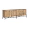 Homeroots 78in Brown Solid Wood Sideboard with Four Doors 380238 - alternate 1