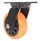 Vestil Polyurethane Swivel Caster 5 In. Diameter x 2 In. Width 726 Lb. Capacity Orange/Black CST-BN-5X2PUP-S - alternate 4