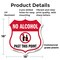 Signmission No Alcohol Shield Sign No Alcohol Past T, 18 Inch X 18 Inch, Plastic Sign SHI-P-18-390 - alternate 4