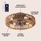 Jonathan Y Rowan 19.5" 4-Light Modern Bohemian 6-Speed Metal/Rattan Mobile-App/Remote-Controlled Lantern LED Ce JYL9730A - alternate 5