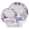 Elama Traditional Purple Rose 16 Piece Stoneware Dinnerware Set EL-PURPLE-ROSE - alternate 5