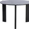 Homeroots 42" Black Solid Wood Mirrored Double Pedestal Base Round Top Dining Table 712151 - alternate 2