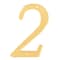 Primeline Tools 4 in. House Number 2, Diecast, Brass Finish, PK2 MP4282 - alternate 1