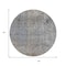 Homeroots 8' Taupe And Ivory Round Abstract Washable Indoor Outdoor Area Rug 631079 - alternate 5