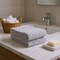 Homeroots Light Gray Cotton 36" X 72" Quick Dry Terry Cloth Bath Sheet 700346 - alternate 4