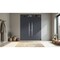 Vdomdoors Metal Double Doors Deux 0729 Gray Graphite Stainless Steel Insert Top Transom Entry Modern Painted DEUX0729DEXD-GRE-W72xH80+14-LH-I - alternate 3