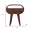 Homeroots 21" Brown Solid Wood Oval One Drawer Nightstand 651538 - alternate 7
