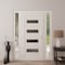 Vdomdoors Front Exterior Prehung Metal-Plastic Door, Manux 8113 White Silk, 2 Side Sidelite Transoms, Office MANUX8113EXD-WS-W12+36+12xH80-RH - alternate 3