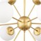 Homeroots Gold Sputnik Eleven Light Frosted Metal and Glass Dimmable Chandelier With White Shades 611357 - alternate 3