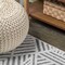 Jonathan Y Jordan High-Low Pile Art Deco Geometric White/Black 2 ft. x 8 ft. Indoor/Outdoor Runner Rug SBH103A-28 - alternate 7