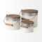 Homeroots Set Of Three Rustic White Metal Storage Cans, 3PK 392587 - alternate 4