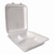 Plastifar Foam Hinged Lid Containers, 3-Compartment, 7.56 x 8.25 x 2.38, White, Foam, 200PK 12109 - alternate 5