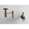 Kingston Brass Wall Mount Pot Filler Faucet with Knurled Handle, Antique Brass KS8103RKX - alternate 4
